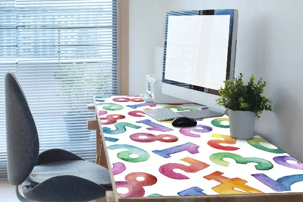 Alfombrilla para escritorio Letras coloridas
