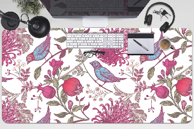 Alfombrilla de escritorio Pájaros y flores