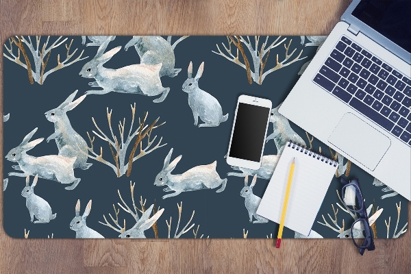 Protector de escritorio Conejos blancos