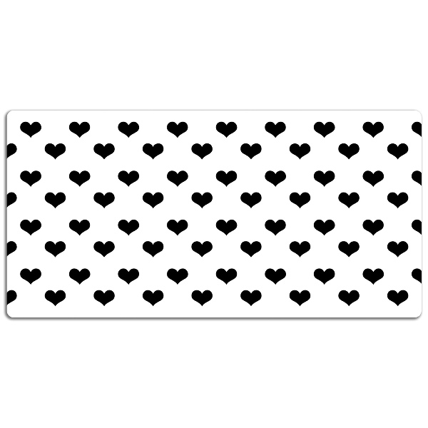 Alfombrilla escritorio Corazones negros