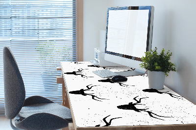 Alfombrilla escritorio Patrón de ciervos negros