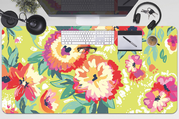 Alfombrilla escritorio Flores coloridas