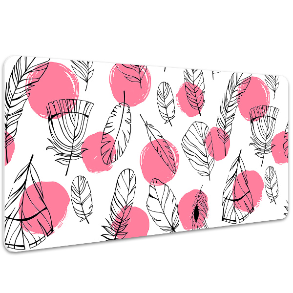 Alfombrilla para escritorio Plumas y puntos