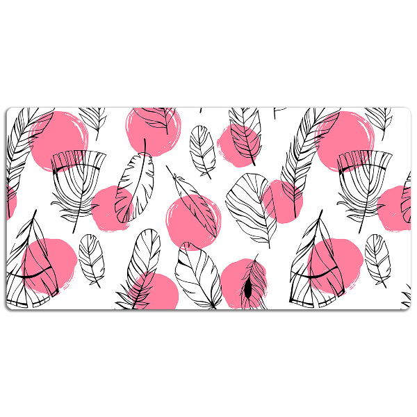 Alfombrilla para escritorio Plumas y puntos