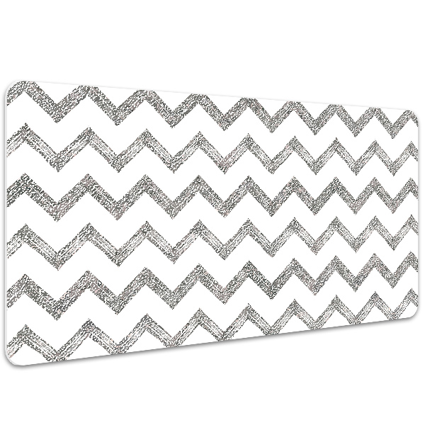 Alfombrilla escritorio Zigzags de plata