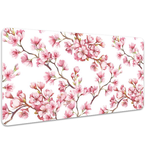 Alfombrilla escritorio Flores rosadas
