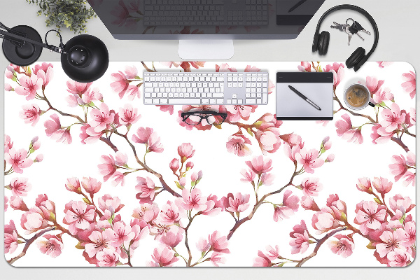 Alfombrilla escritorio Flores rosadas