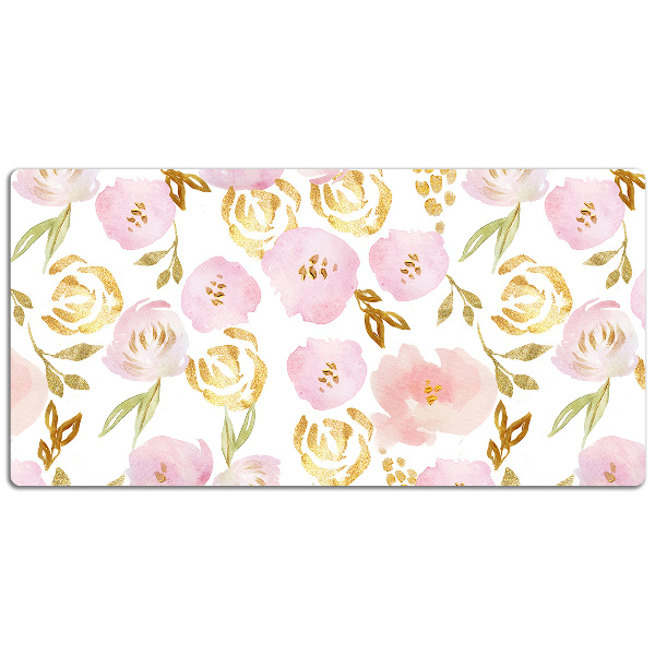 Alfombrilla escritorio Flores rosadas