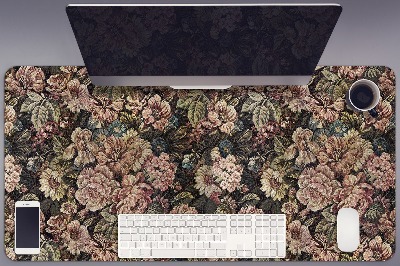 Alfombrilla escritorio Flores tejidas