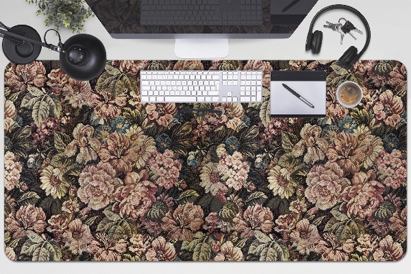 Alfombrilla escritorio Flores tejidas