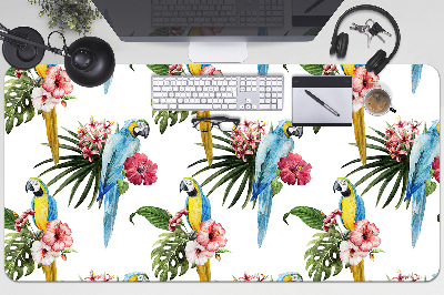 Alfombrilla escritorio Loros y flores
