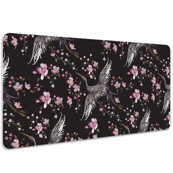 Alfombrilla escritorio Garzas y flores