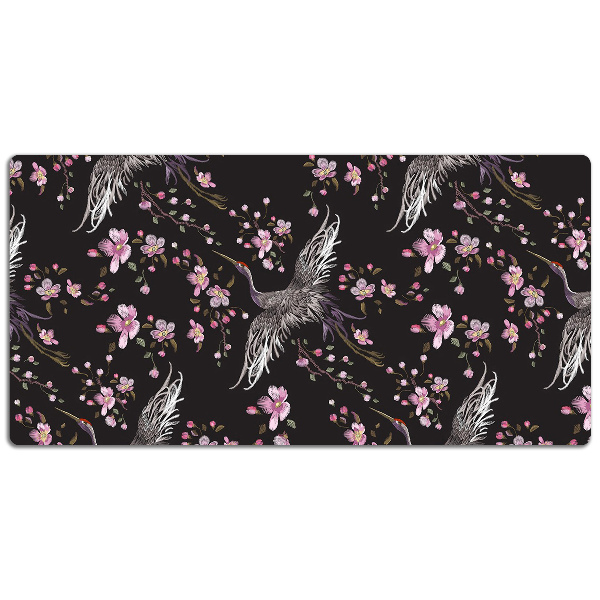 Alfombrilla escritorio Garzas y flores