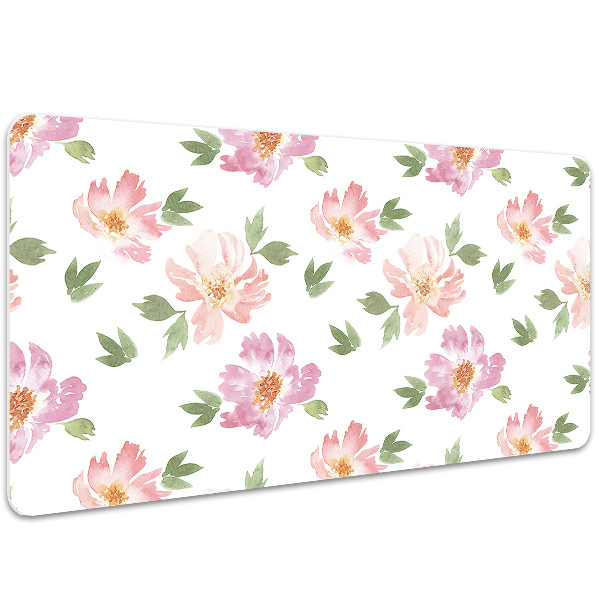 Alfombrilla escritorio Flores de acuarela