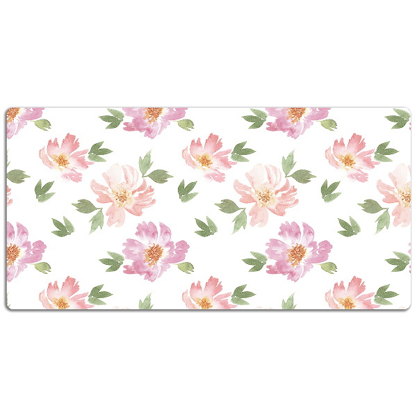 Alfombrilla escritorio Flores de acuarela