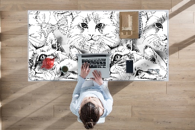 Alfombrilla escritorio Gatos dibujados