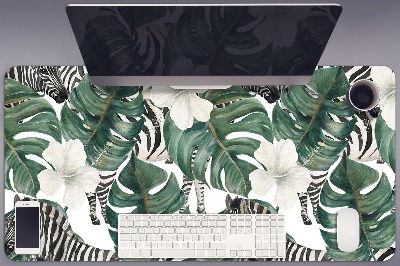Alfombrilla escritorio Cebras en las hojas
