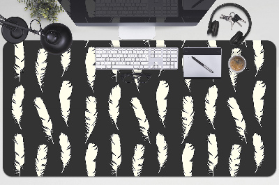 Alfombrilla escritorio Plumas blancas