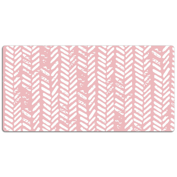 Alfombrilla escritorio Herringbone rosa