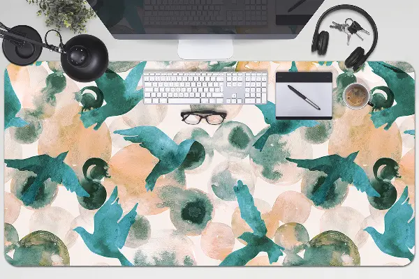 Alfombrilla escritorio Pájaros acuarela