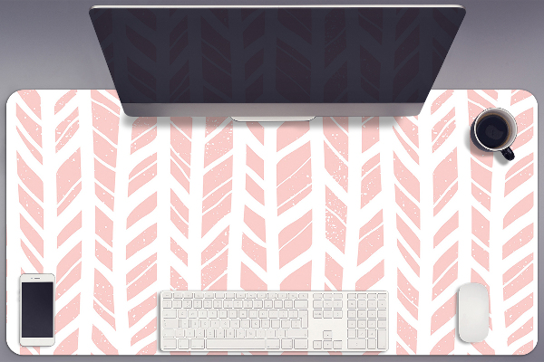 Alfombrilla escritorio Herringbone rosa