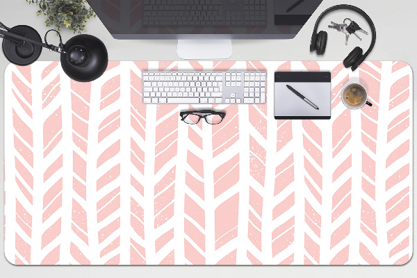 Alfombrilla escritorio Herringbone rosa