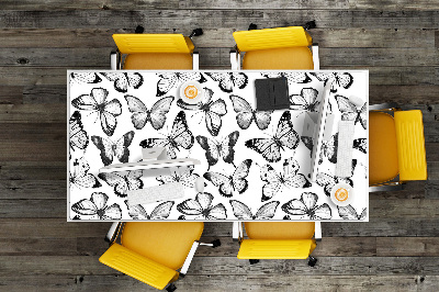 Alfombrilla escritorio Mariposa en blanco y negro