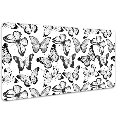 Alfombrilla escritorio Mariposa en blanco y negro