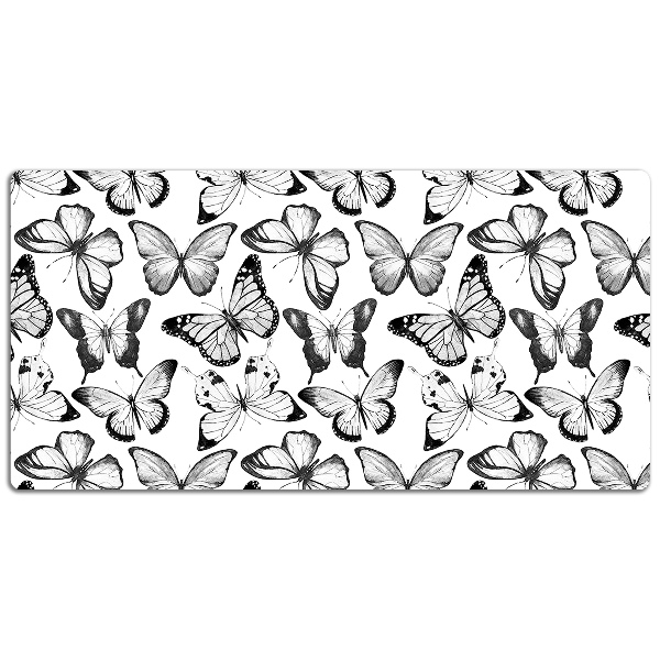 Alfombrilla escritorio Mariposa en blanco y negro