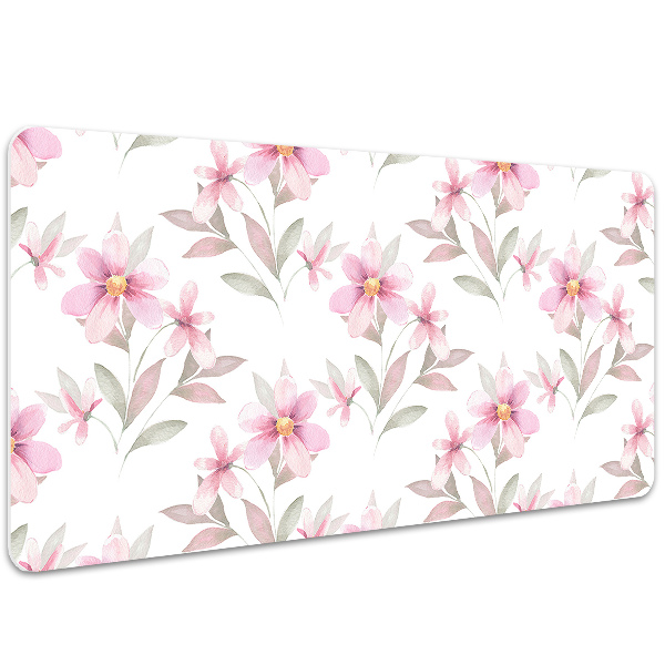 Alfombrilla escritorio Flores rosadas