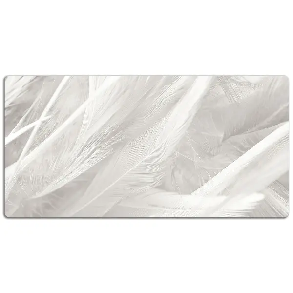 Protector de escritorio Hermosas plumas blancas