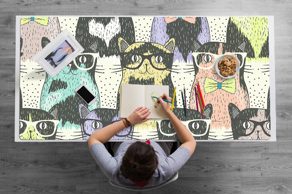 Protector de escritorio Gatos con gafas