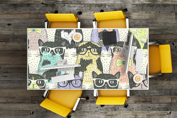 Protector de escritorio Gatos con gafas