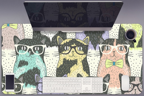 Protector de escritorio Gatos con gafas