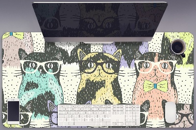 Protector de escritorio Gatos con gafas