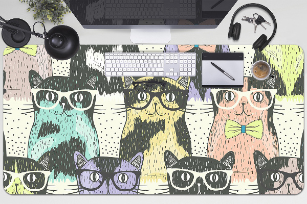 Protector de escritorio Gatos con gafas