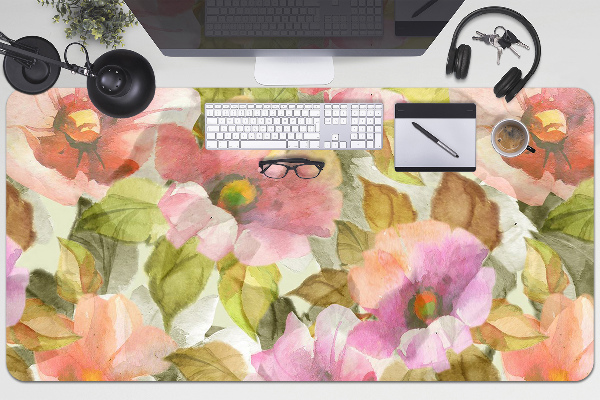 Protector de escritorio Flores pintadas