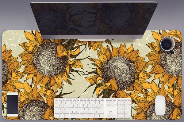Protector de escritorio Girasoles retro