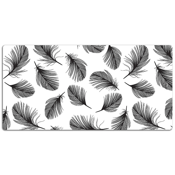 Alfombrilla escritorio Plumas dibujadas