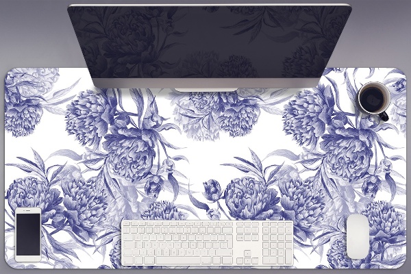 Protector de escritorio Peonías moradas