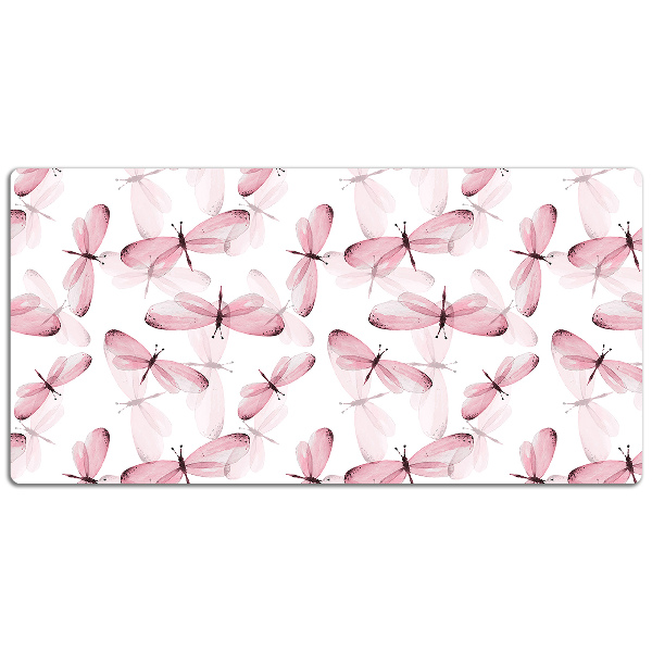 Alfombrilla escritorio Libélulas rosas