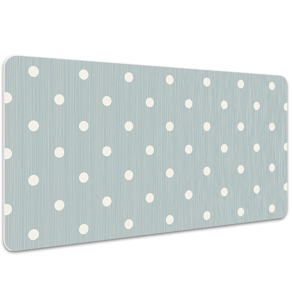 Alfombrilla escritorio Lunares blancos