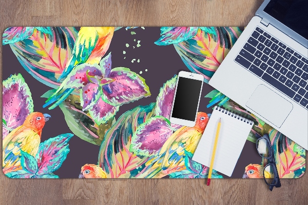 Alfombrilla de escritorio Loros coloridos