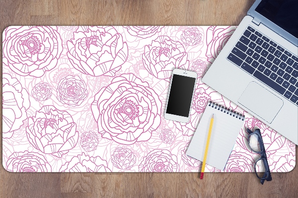 Alfombrilla escritorio Flores rosadas