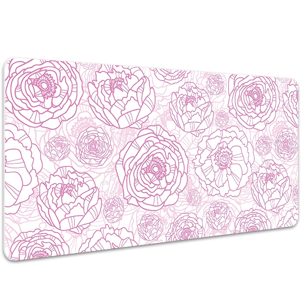Alfombrilla escritorio Flores rosadas