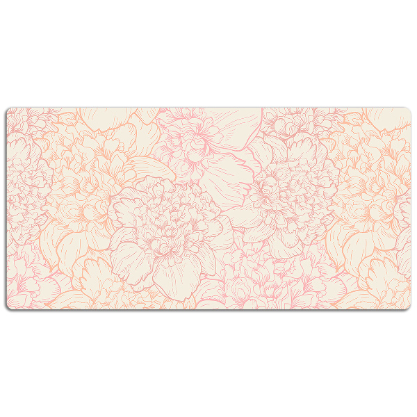Alfombrilla escritorio Peonies pink