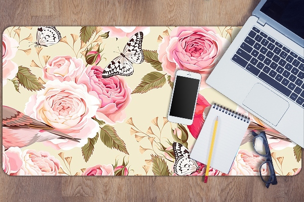 Alfombrilla escritorio Birds butterflies