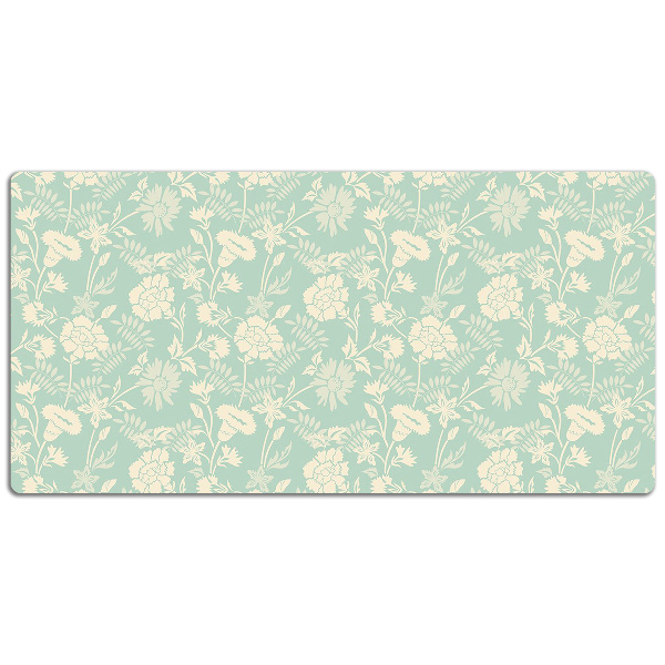 Alfombrilla escritorio Flores blancas