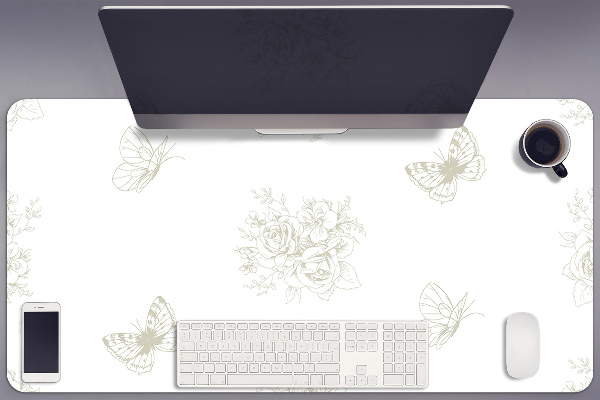 Protector de escritorio Mariposas y flores