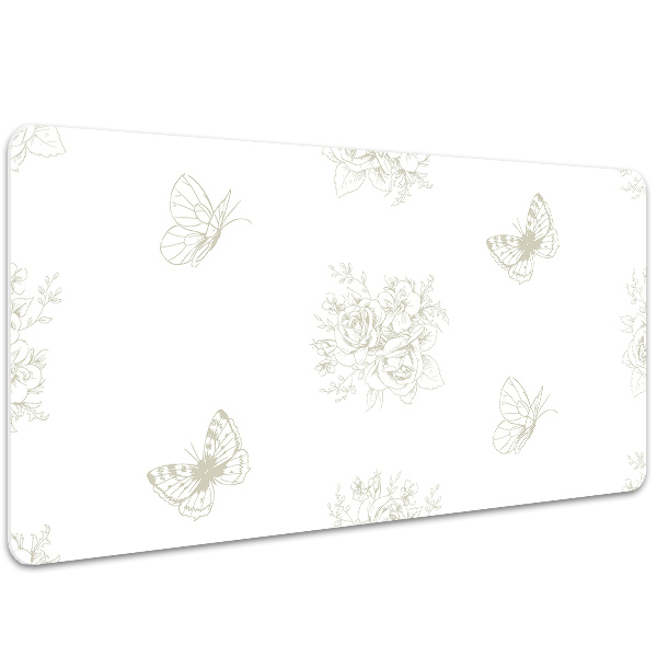 Protector de escritorio Mariposas y flores